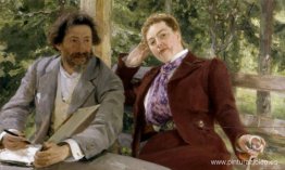 Doble retrato de Natalia Nordmann e Ilya-Repin