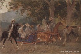 Paseo. Retrato del duque de Leuchtenberg, E. Mussart, Ye. I. Mus