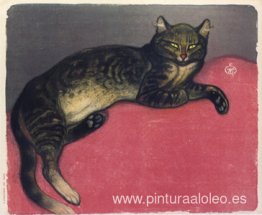 Litografia de gato de invierno