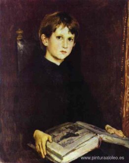 Retrato de Michael Vasnetsov, el hijo del artista