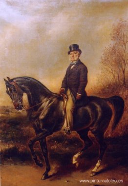 Retrato equestre de François Adolphe Akermann