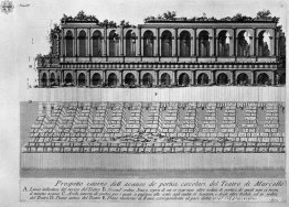 Las antigüedades romanas, t. 4, lámina XXVIII. Fachada exterior