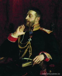 Retrato del poeta Gran Príncipe Konstantin Konstantinovich Roman