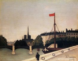 Notre Dame Vista de la Isla Saint Louis desde el Quai Henri IV