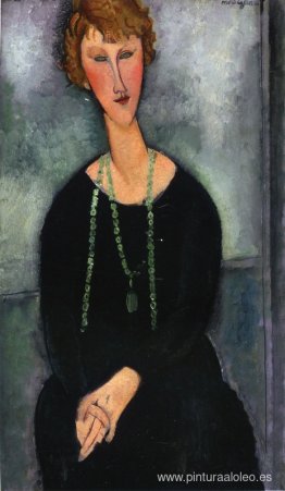 Mujer con un collar verde (Madame Menier)