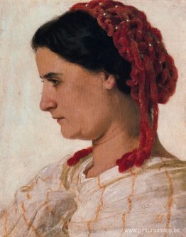 Retrato de Angela Böcklin con rejilla roja