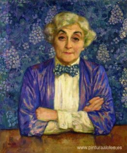 Madame van Rysselberghe con una pajarita de cuadros