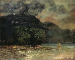 El lago de Ginebra antes de la tormenta