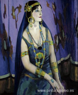 La actriz como Cleopatra (Mercedes de Córdoba, esposa del artist