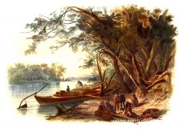 El grupo en el que viajaba Karl Bodmer se detuvo para acampar ju