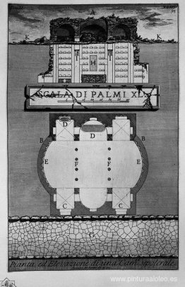 Las antigüedades romanas, t. 2, lámina XLIII. Planta y alzado de