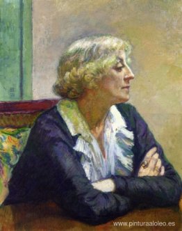 Maria Van Rysselberghe con los brazos cruzados