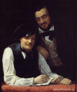 Autorretrato del artista con su hermano Hermann