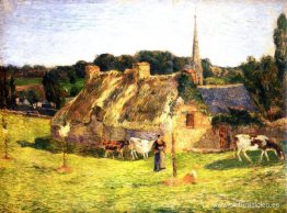 El campo de Lollichon y la iglesia de Pont-Aven