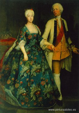 La princesa Sofía Dorotea María con su marido, Federico Guillerm