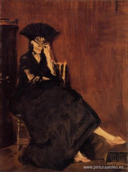 Berthe Morisot con un abanico