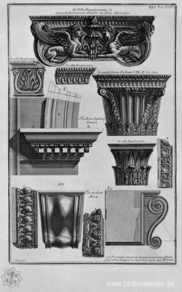 Capiteles y arco especial (Villa Borghese, Arco de Septimio Seve