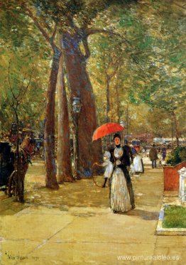 Hassam Childe Quinta avenida en Washington Square Sun