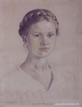 Retrato de I.B. Kustodieva, hija del artista