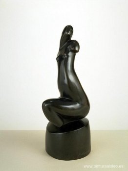 Desnudo femenino sentado (torso negro)