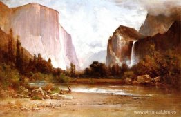 Indios piute pescando en Yosemite