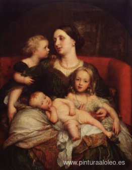 Sra. George Augustus Frederick Cavendish Bentinck y sus hijos