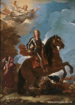 Carlos II, rey de España, a caballo