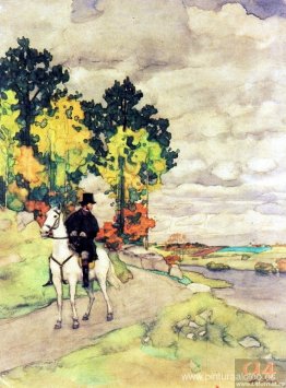 Pushkin a caballo