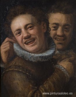 Dos hombres riendo (autorretrato doble)