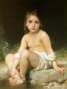 niño en el baño