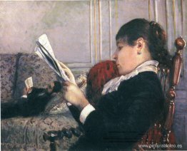 interior, mujer leyendo