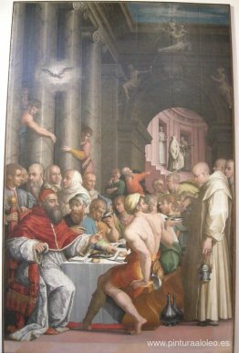 Cena de San Gregorio Magno (Clemente VII)