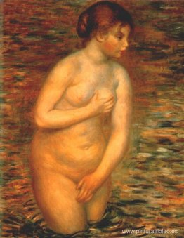 desnudo en el agua