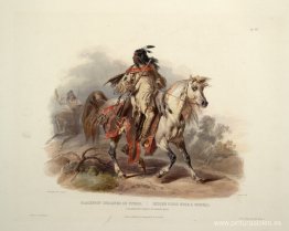 Un indio Blackfoot a caballo, placa 19 del volumen 1 de 'Viajes