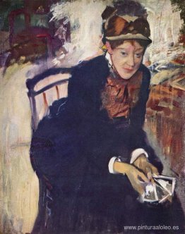 Retrato de Miss Cassatt, sosteniendo las cartas.