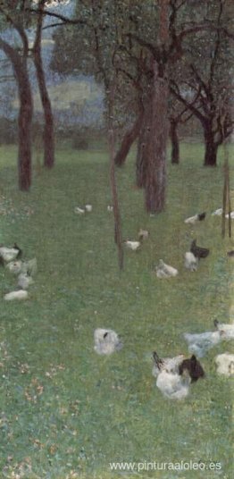 Después de la lluvia (Jardín con gallinas en Santa Águeda)