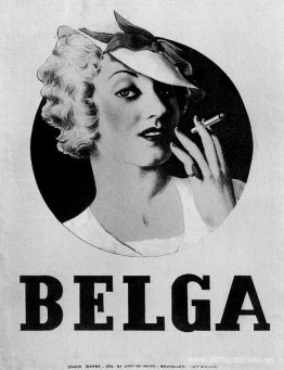 Cartel de cigarrillos "Belga"