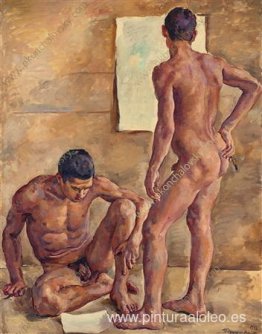 Estudiantes en el estudio (desnudos)