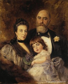 La familia de Volkov. Retrato de grupo de M.S.Volkov, S.N.Volkov