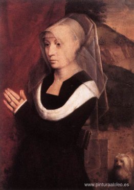 retrato, de, un, mujer orante