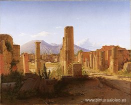 El Foro, Pompeya, con el Vesubio a lo lejos