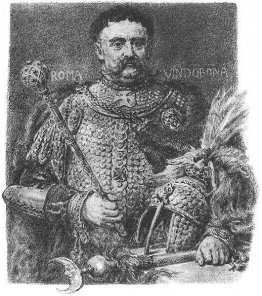 Jan Sobieski, retratado con una armadura de escala de desfile