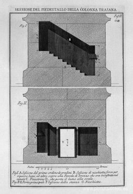 Sección del pedestal y base de la propia columna, puerta princip