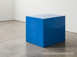 Bloque azul en tres partes