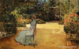 La esposa del artista en un jardín, Villiers-le-Bel