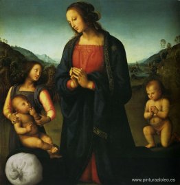 Virgen con el Niño, San Juan y un ángel (Madonna del Sacco)