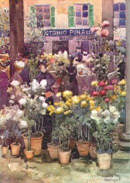 Mercado de flores italiano