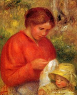 mujer y niño