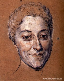 Estudio para retrato de mujer desconocida.