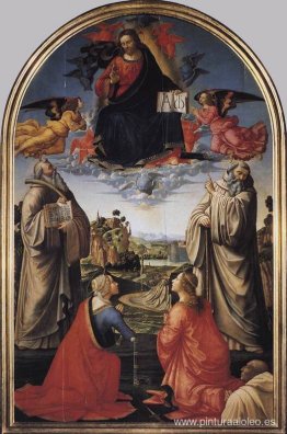 Cristo en Gloria con San Benito (c.480-547), San Romualdo (c.952